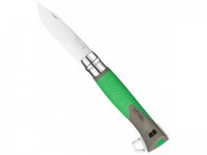 Нож Opinel Spec.Explore №12,,клин.10см.,нерж.сталь свис.огни.строп.