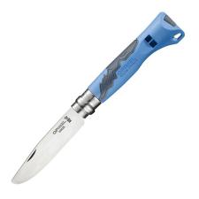 Нож Opinel серии Specialists Outdoor Junior №07, клинок 7см., нерж.сталь, рукоять пластик/резина, свисток, синий/серый